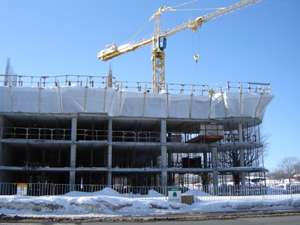 Chantier Jardins Gomin. Crédit photo: Benoit Lortie, 23 mars 2008.