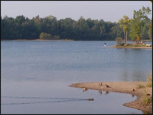 Le lac Laberge, à la Base de plein air de Sainte-Foy. Photo: Jean Cazes.